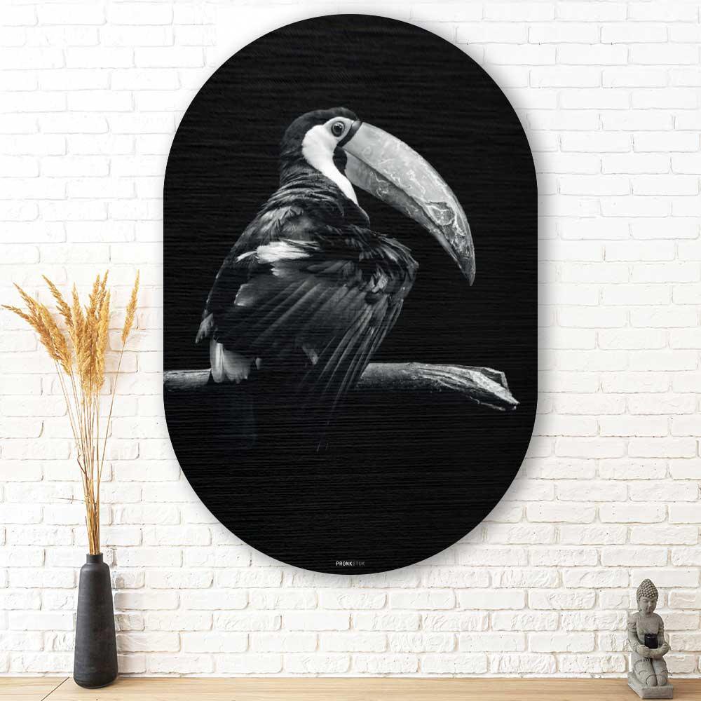 Kookio® Luxe Aluminium Muurovaal - Stijlvolle Wanddecoratie | Toekan