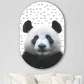 Kookio® Luxe Aluminium Muurovaal - Stijlvolle Wanddecoratie | Funny Panda Fugler