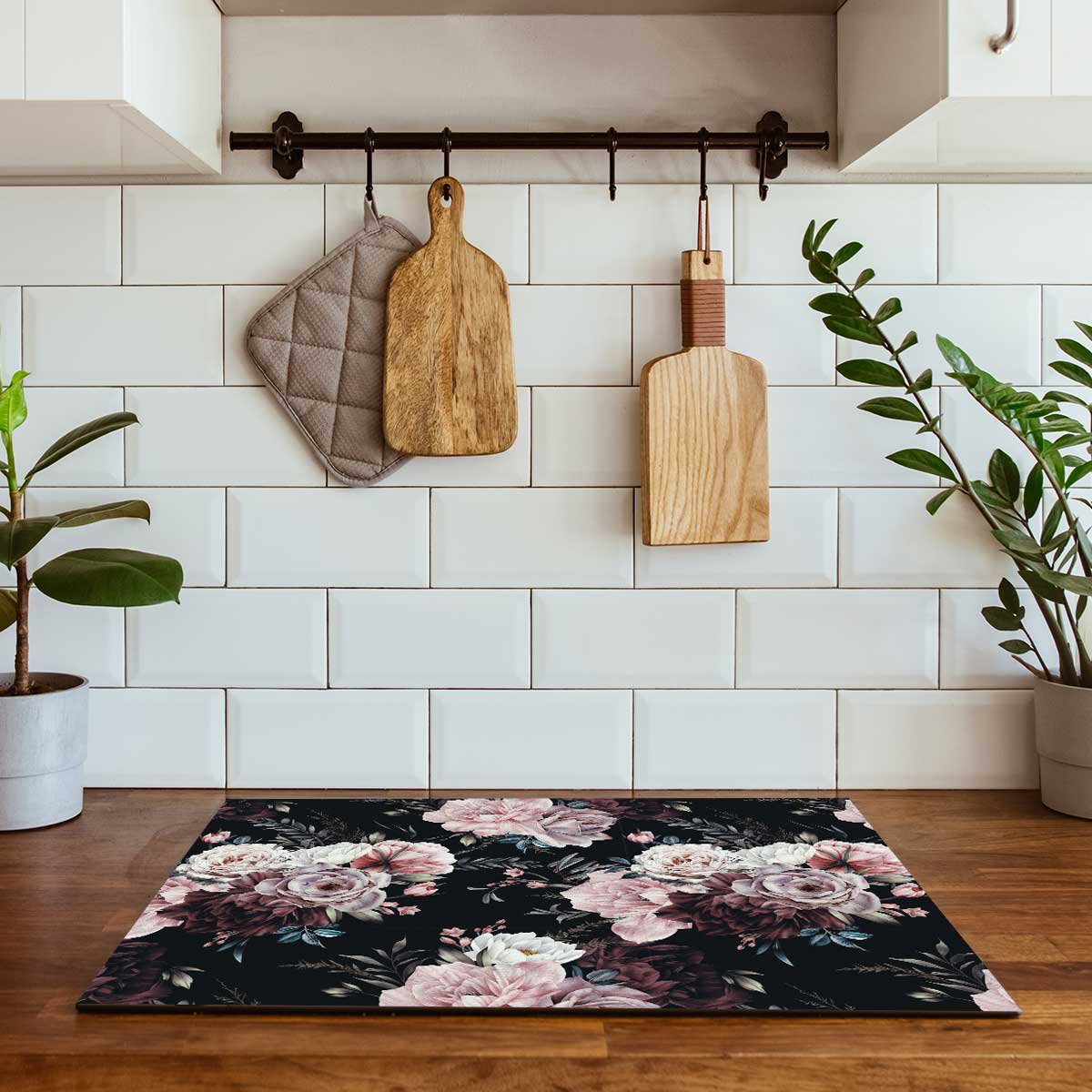 Kookio Inductie beschermer - Floral roze