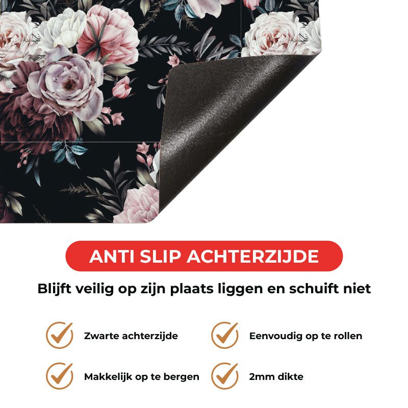 Kookio Inductie beschermer - Floral roze