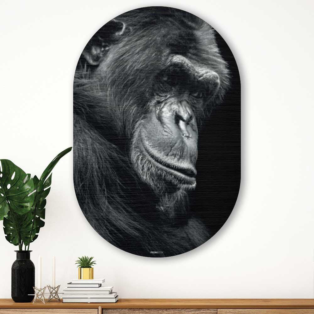 Kookio® Luxe Aluminium Muurovaal - Stijlvolle Wanddecoratie | Chimpansee
