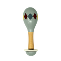 MAMAMEMO® Houten Maracas - Grijs Harlekijn
