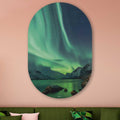 Kookio® Luxe Aluminium Muurovaal - Stijlvolle Wanddecoratie | Noorderlicht