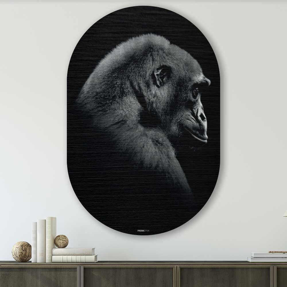 Kookio® Luxe Aluminium Muurovaal - Stijlvolle Wanddecoratie | Gorilla