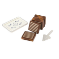 MAMAMEMO® Houten Speelgoed Biscuit Cake op Schaal - Met Taartschep