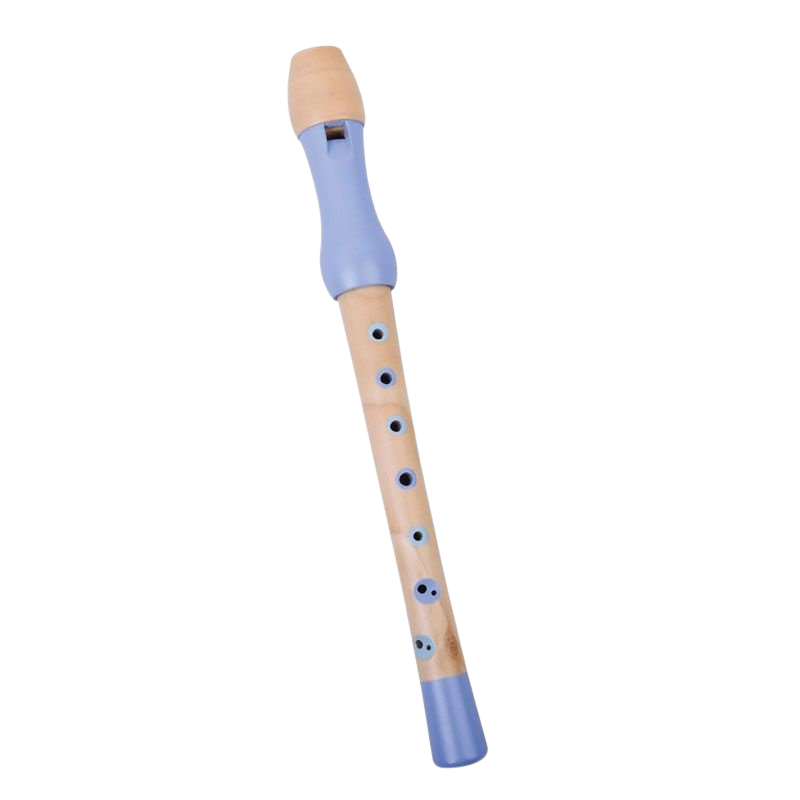MAMAMEMO® Houten Speelgoed Blokfluit - Lagoon Blauw (32.4 cm)