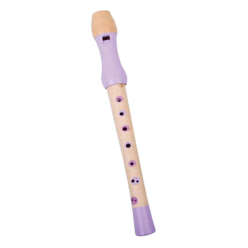 MAMAMEMO® Houten Speelgoed Blokfluit - Lavendel (32.4 cm)