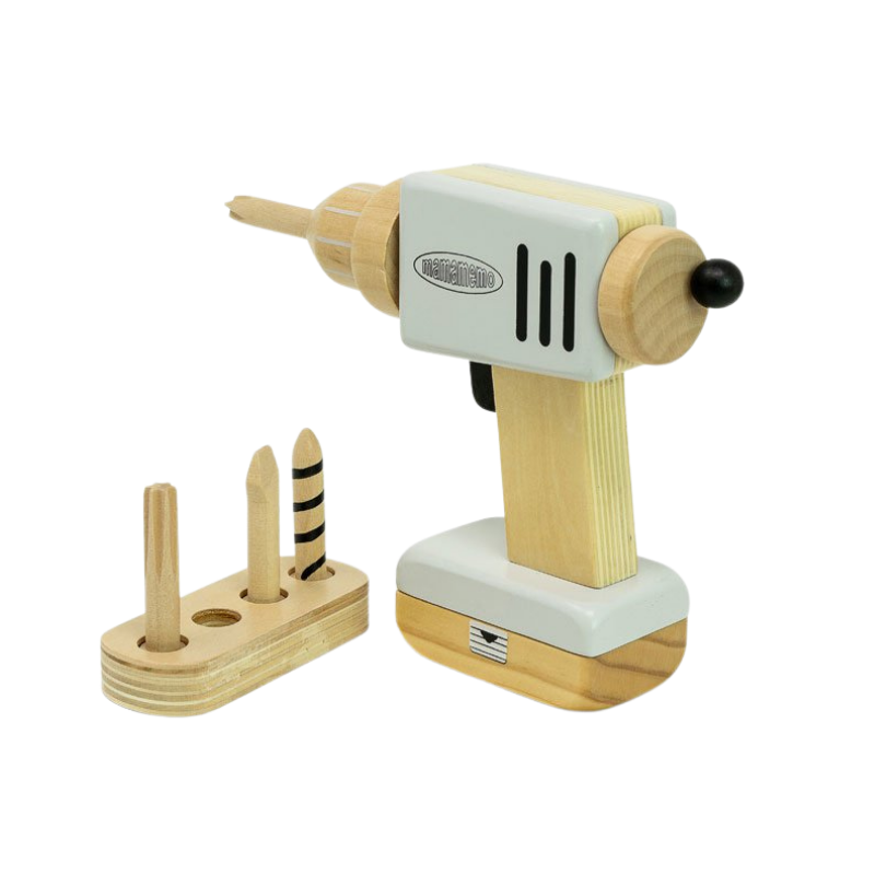 MAMAMEMO® Houten Speelgoedboor - Mintgroen (6-delig)