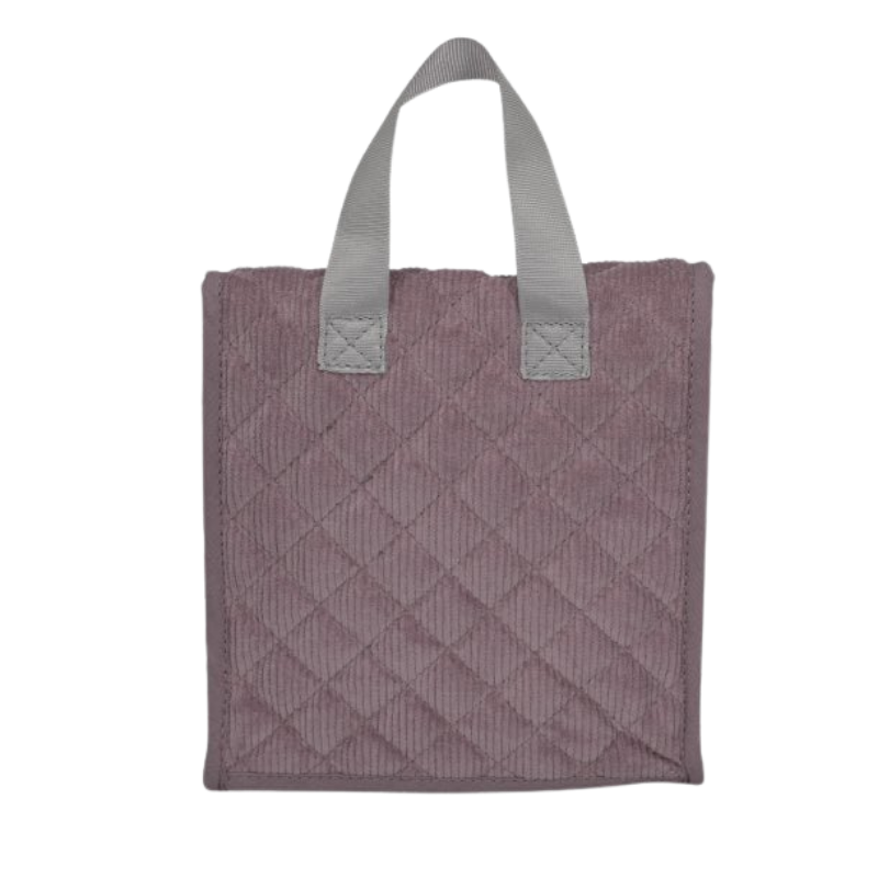 MAMAMEMO® Poppen Eetset Lila in Corduroy Tas - 7-Delig - bij Brightstore.nl