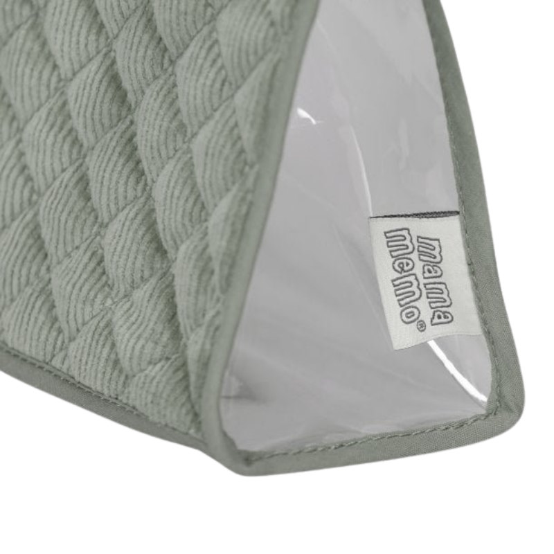 MAMAMEMO® Poppen Eetset Mint in Corduroy Tas - 7-Delig - bij Brightstore.nl