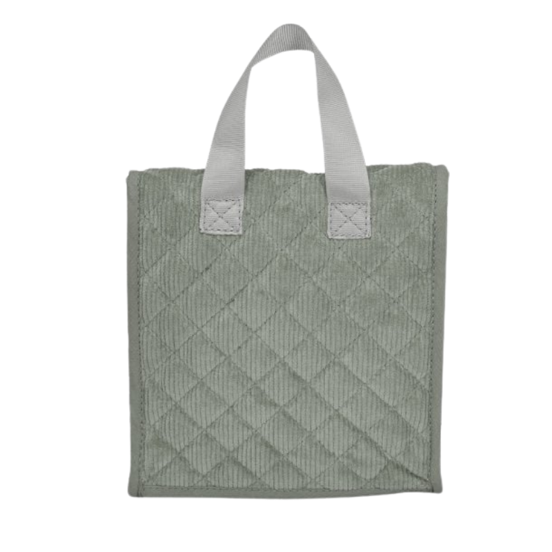 MAMAMEMO® Poppen Eetset Mint in Corduroy Tas - 7-Delig - bij Brightstore.nl