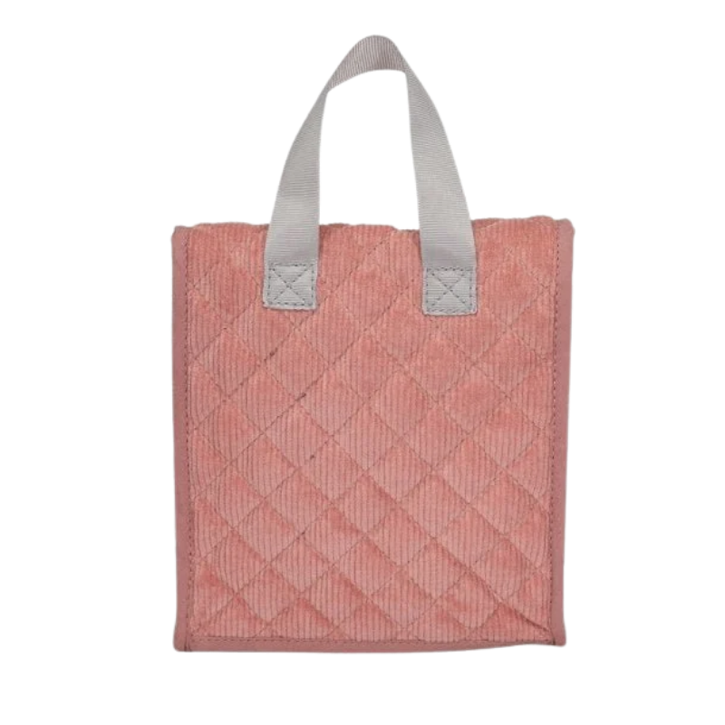 MAMAMEMO® Poppen Eetset Roze in Corduroy Tas - 7-Delig - bij Brightstore.nl