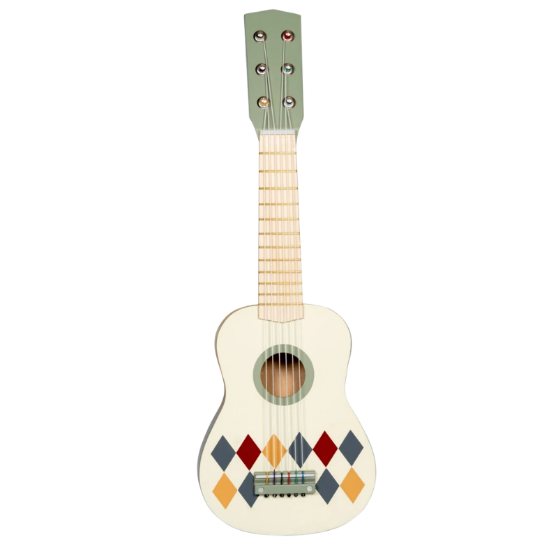 MAMAMEMO® Houten Speelgoed Gitaar Harlekin - 6 Snaren