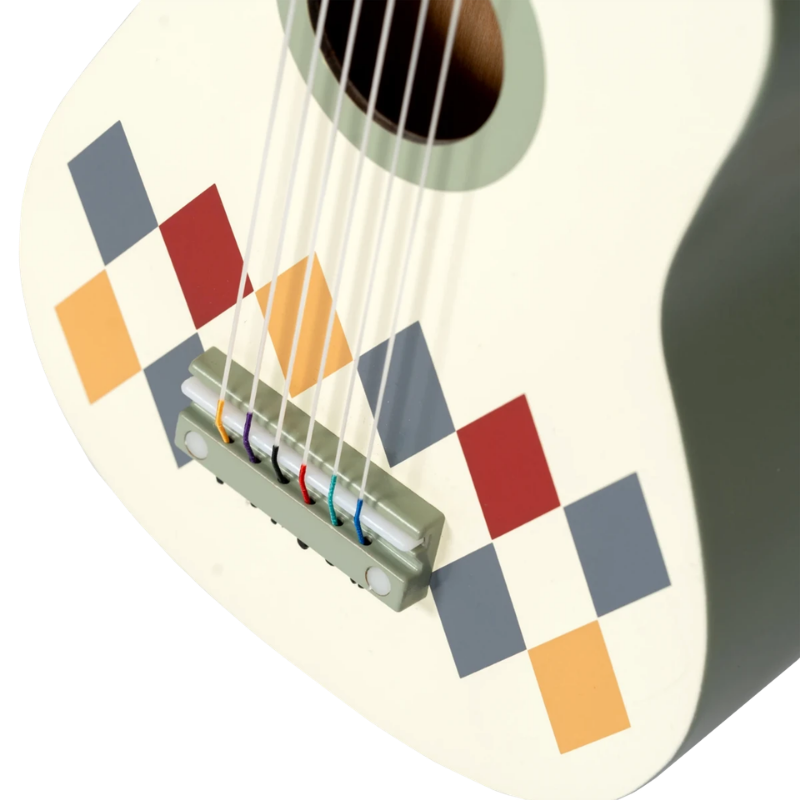 MAMAMEMO® Houten Speelgoed Gitaar Harlekin - 6 Snaren