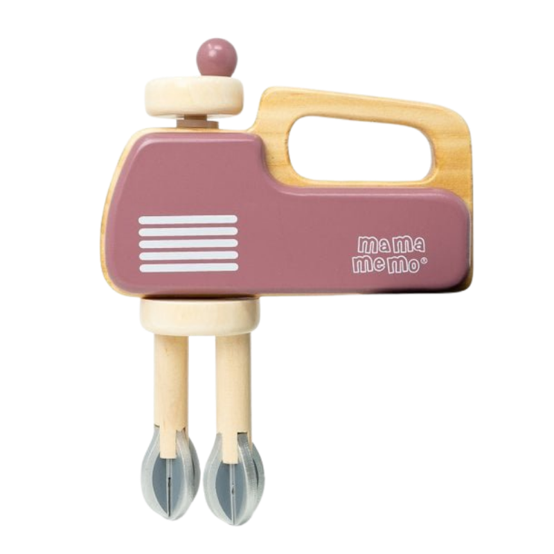 MAMAMEMO® Houten Speelgoed Handmixer met Kom - Roze - bij Brightstore.nl