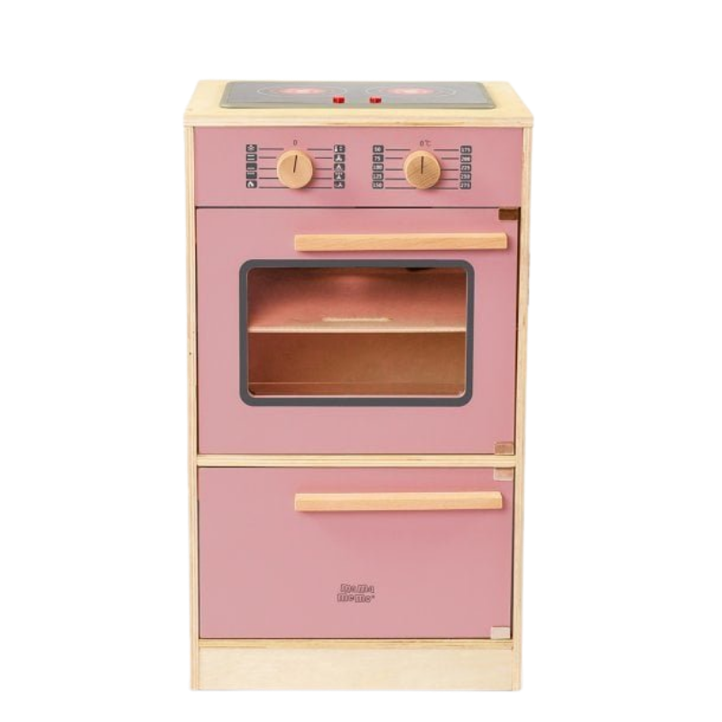 MAMAMEMO® Houten Speelgoed Oven met Kookplaat Roze, Licht & Geluid