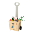 MAMAMEMO® Houten Speelgoed Winkelmand op Wielen - Trolley - Bij Brightstore.nl