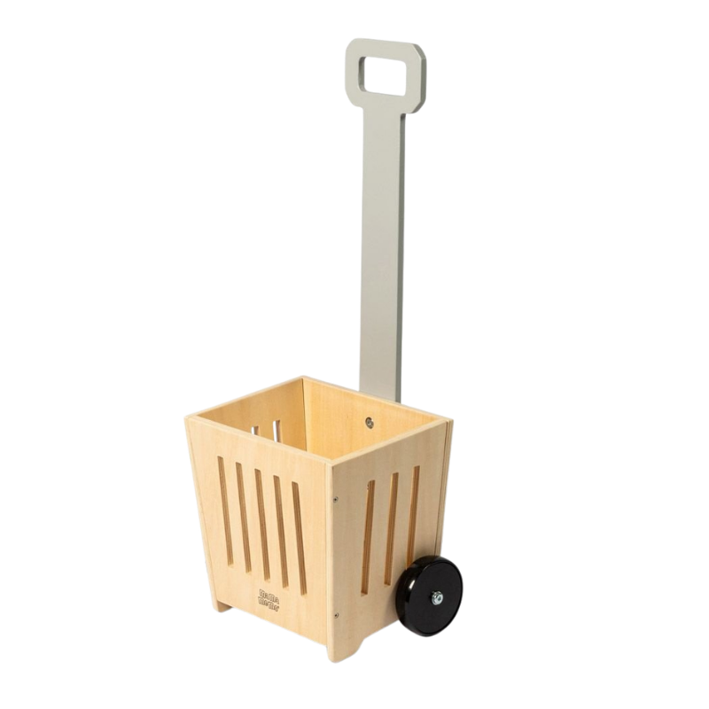 MAMAMEMO® Houten Speelgoed Winkelmand op Wielen - Trolley - Bij Brightstore.nl