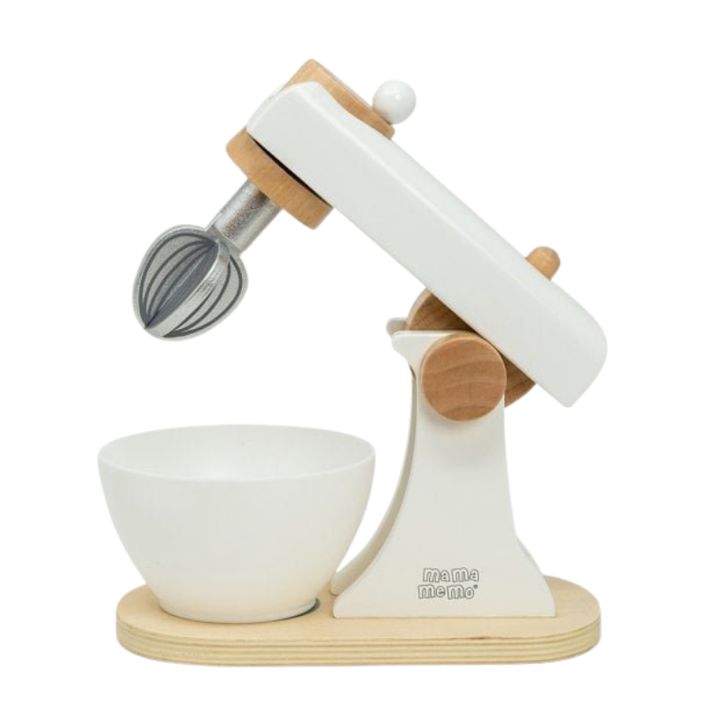MAMAMEMO® Houten Speelgoed Keukenmixer met Kom - Wit - bij Brightstore.nl