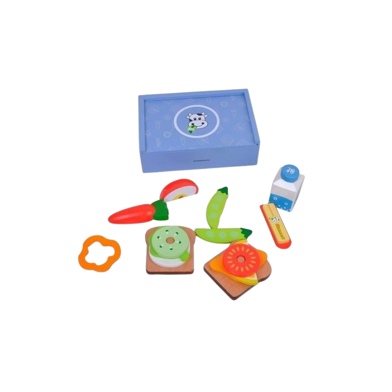 MAMAMEMO® Houten Lunch Box - Blauw