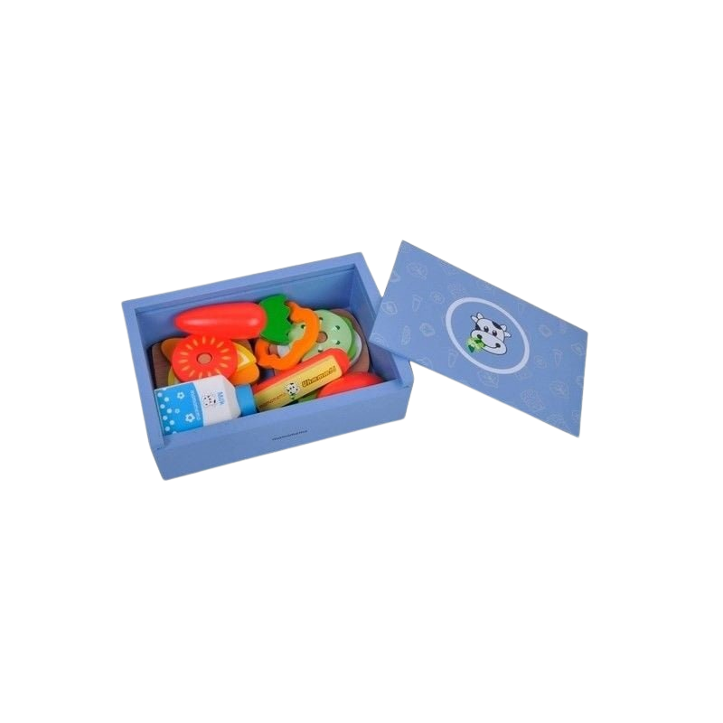 MAMAMEMO® Houten Lunch Box - Blauw