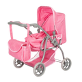 MAMAMEMO® Poppenwagen & Buggy Combi - Roze (Inclusief Verzorgingstas)