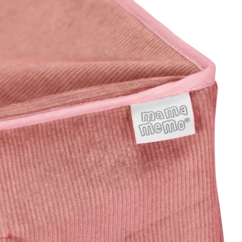 MAMAMEMO® Poppen Reiswieg Roze in Corduroy - 41 cm - bij Brightstore.nl