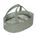 MAMAMEMO® Poppen Reiswieg Mint in Corduroy - 35 cm - bij Brightstore.nl
