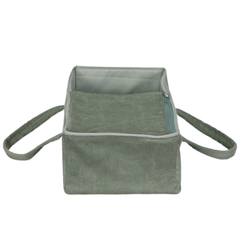 MAMAMEMO® Poppen Reiswieg Mint in Corduroy - 41 cm - bij Brightstore.nl