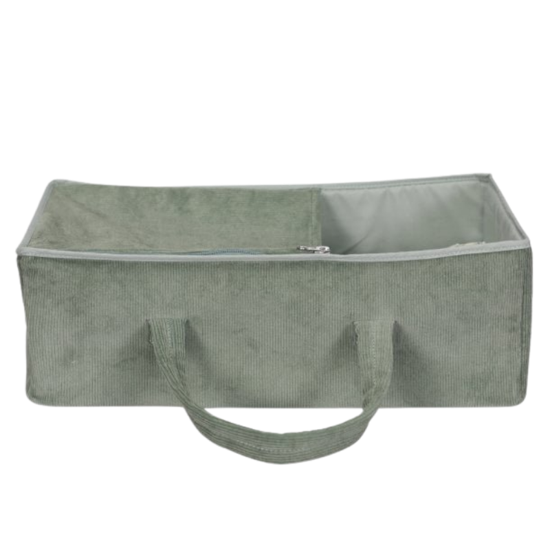 MAMAMEMO® Poppen Reiswieg Mint in Corduroy - 41 cm - bij Brightstore.nl