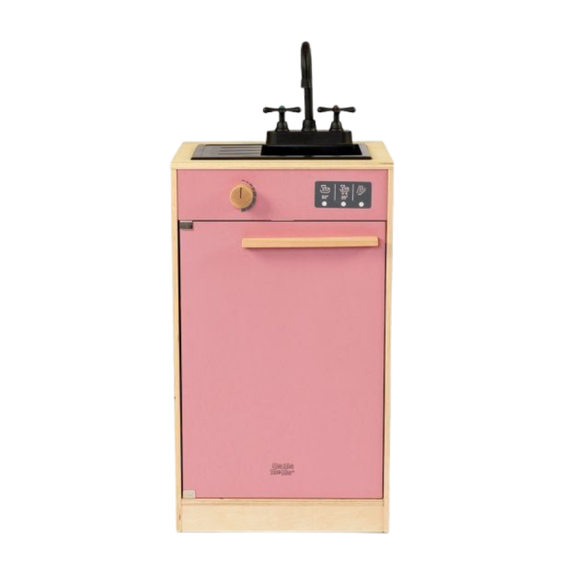 MAMAMEMO® Houten Speelgoed Vaatwasser Roze met Spoelbak & Geluid - bij Brightstore.nl