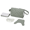 MAMAMEMO® Poppen Verzorgingstas Mint in Corduroy - Met Accessoires - bij Brightstore.nl