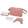 MAMAMEMO® Poppen Verzorgingstas Roze in Corduroy - Met Accessoires - bij Brightstore.nl