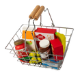 MAMAMEMO® Metalen Speelgoed Winkelmandje met Houten Handvatten - bij Brightstore.nl