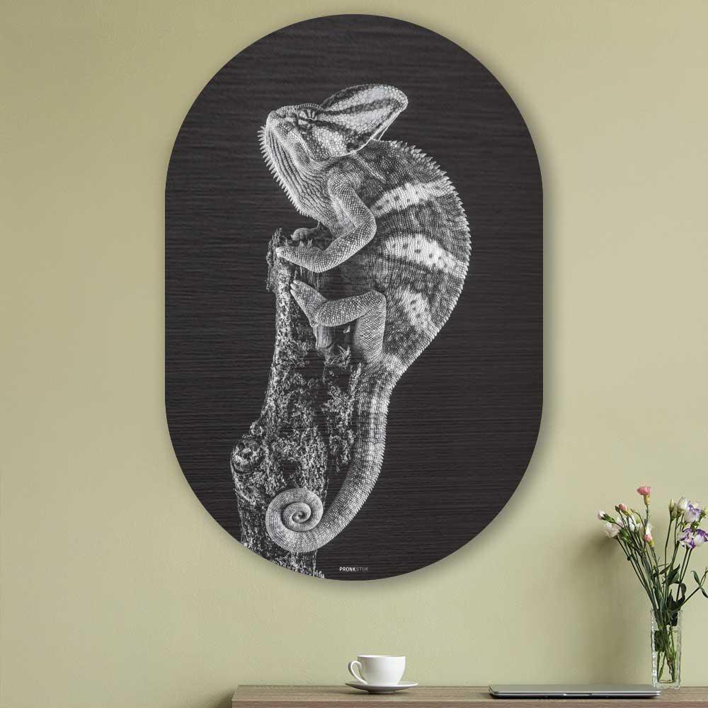 Kookio® Luxe Aluminium Muurovaal - Stijlvolle Wanddecoratie | Camelan