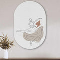 Kookio® Luxe Aluminium Muurovaal - Stijlvolle Wanddecoratie | Ballerina