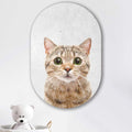 Kookio® Luxe Aluminium Muurovaal - Stijlvolle Wanddecoratie | Funny Cat beton