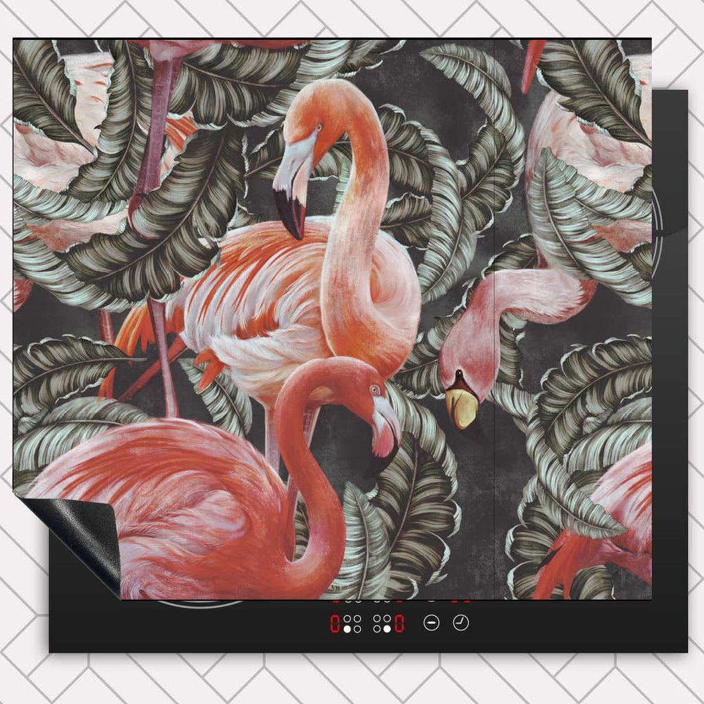 Kookio Inductie beschermer - Tropische flamingo’s