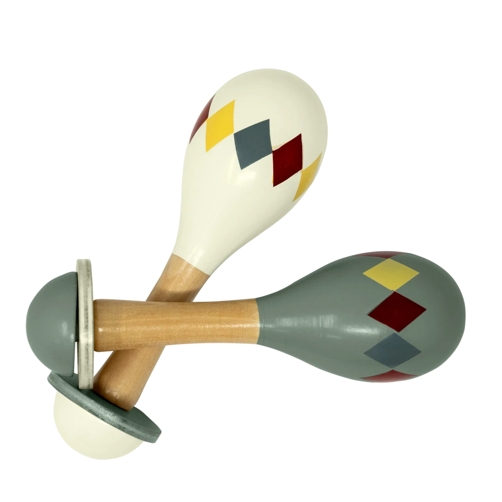 MAMAMEMO® Houten Speelgoed Maracas - Wit