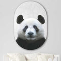 Kookio® Luxe Aluminium Muurovaal - Stijlvolle Wanddecoratie | Grappige Panda beton