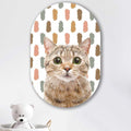 Kookio® Luxe Aluminium Muurovaal - Stijlvolle Wanddecoratie | Funny Cat vlekkenpatroon