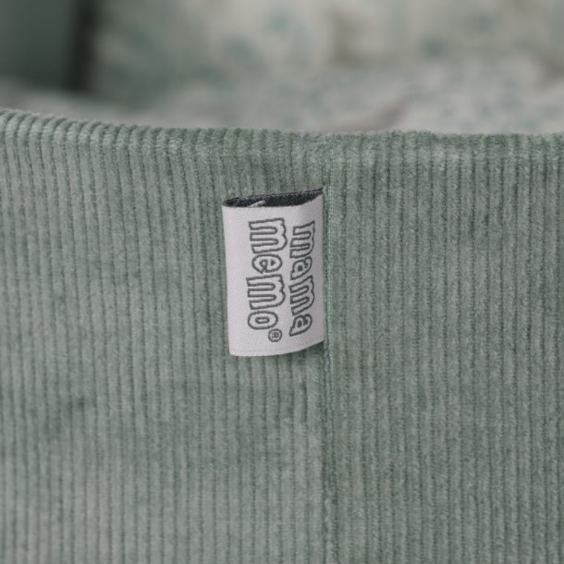 MAMAMEMO® Poppen Reiswieg Mint in Corduroy - 35 cm - bij Brightstore.nl