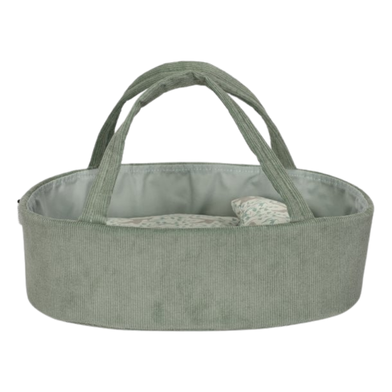 MAMAMEMO® Poppen Reiswieg Mint in Corduroy - 35 cm - bij Brightstore.nl